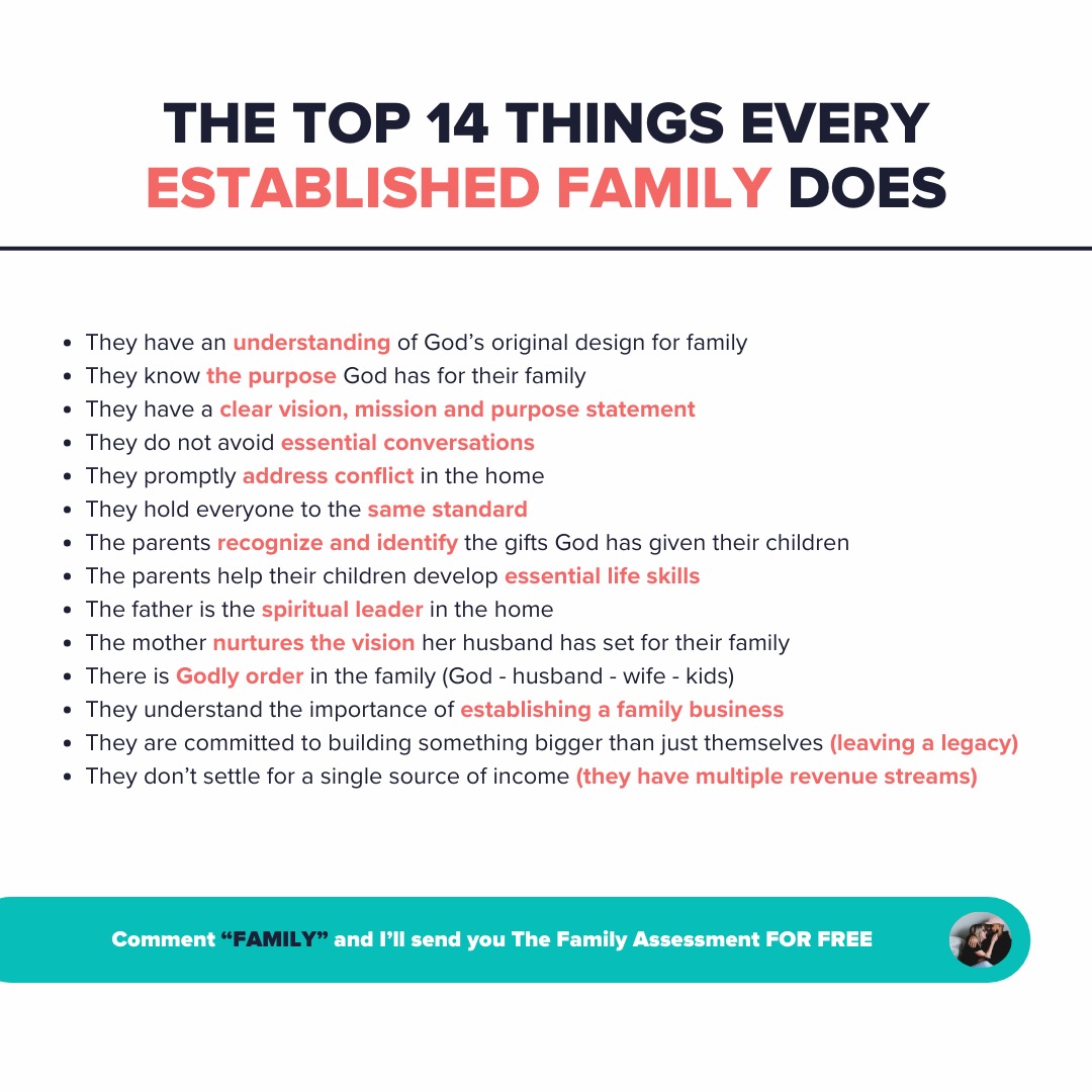 How to establish your family.